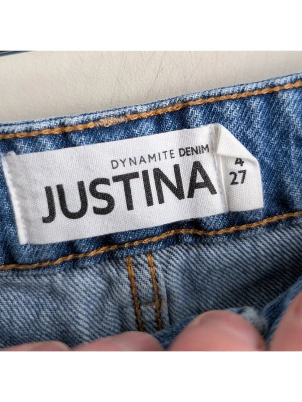 Dynamite Rhinestone Straight Leg Jeans - Picture 9 of 9